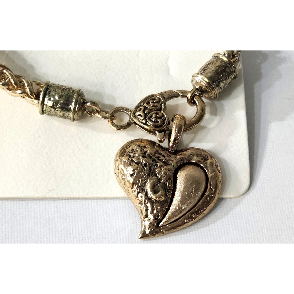 DaVinci Bronze Tone Bracelet Lead & Nickel Safe Heart‎ Shape Women's Bracelet - Picture 3 of 8